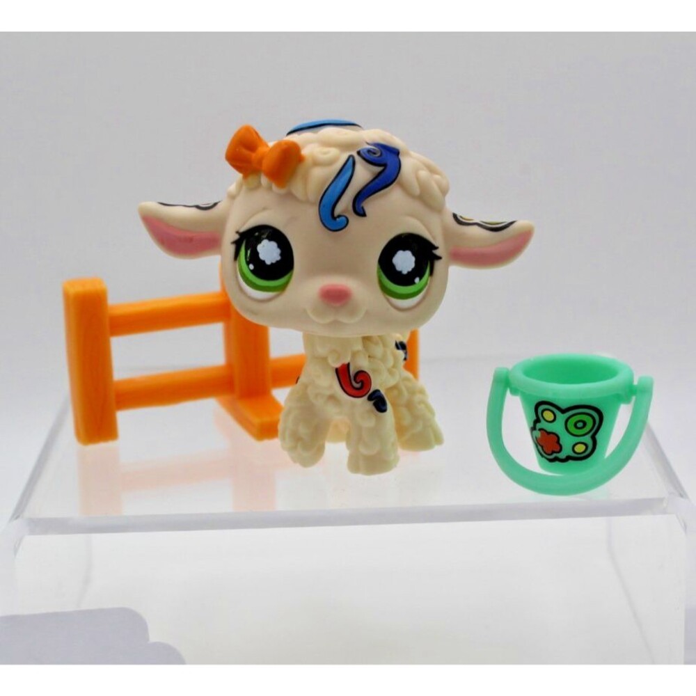 Littlest Pet Shop LPS #1068 Lamb Postcard Pets Accessories Authentic Hasbro